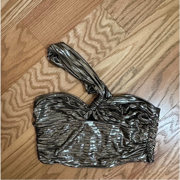 Zara silver crop top, super cute, just too big on me! - Picture 1 of 2